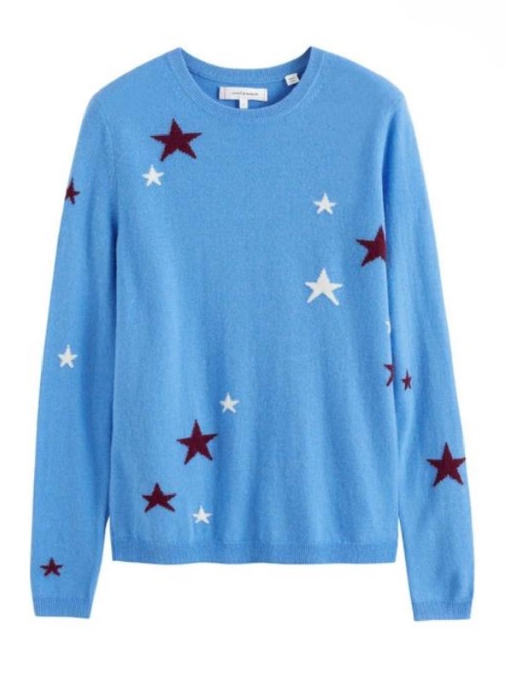 CHINTI & PARKER Wool Cashmere Women’s Star Sweater Pure Blue